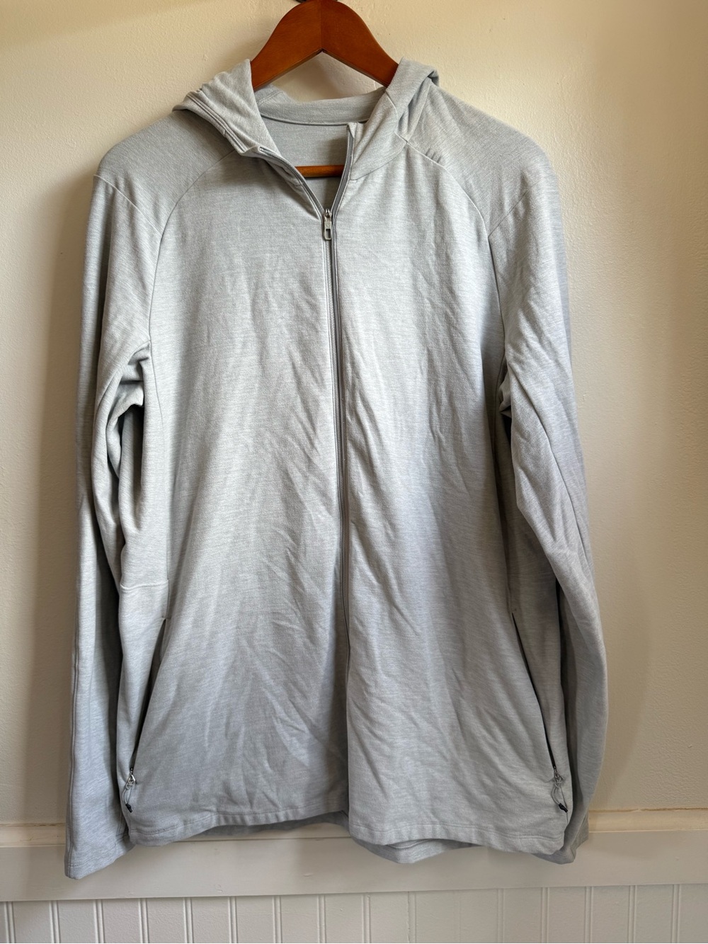 Lululemon Surge Warm Full Zip Heathered Sea Salt (Second Release) Sz Large - Picture 3 of 10